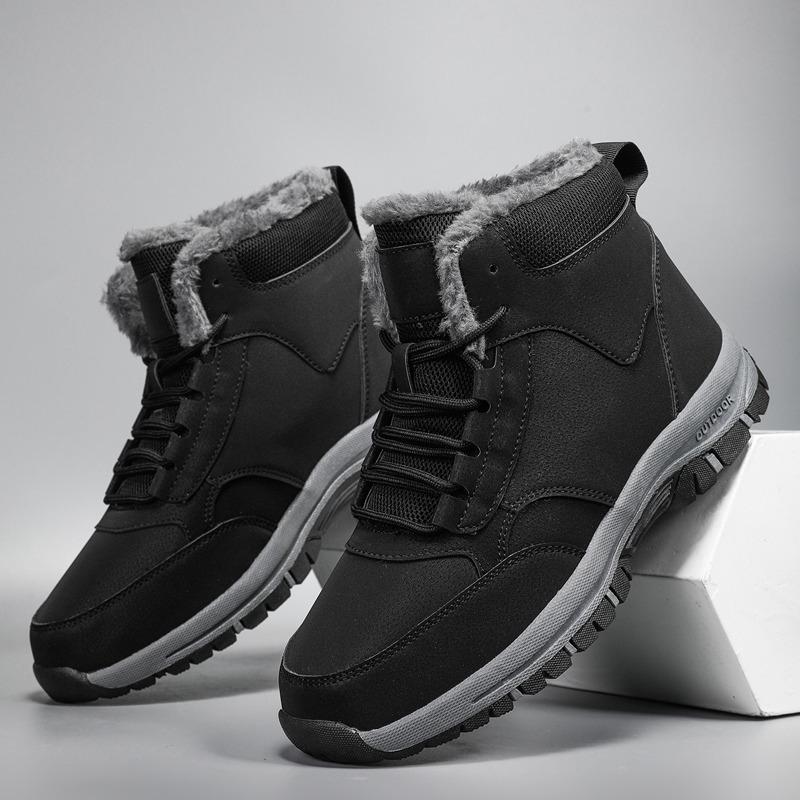 39-46 Autumn and Winter Men's Large Size Plus Velvet Rubber Bottom Winter Shoes Men's Winter Snow Boots