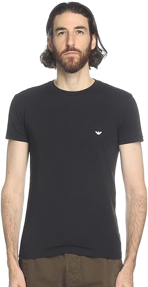 Emporio Armani Одноточечная футболка с круглым вырезом и короткими рукавами EA111035CC729 С Черный Параллельный импорт 8130₽