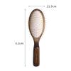 BOOMSLIFE Personalized Logo Metal Needle Wood Hair Brush For Women Hair Detangling Metal Pin Comb Massage Scalp Hair Comb
