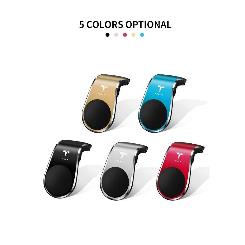 Car Magnetic L-shaped Car Dedicated GPS Phone Holder Emblem For Tesla Model 3 Model X S 2016-2023  Model Y Decals TM3 TMX