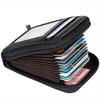 Men PU Casual Card Holder with Zipper - Lightweight, Minimalist Design for Daily Commute, Unlined Interior, Coin Purse Zippered Pouch