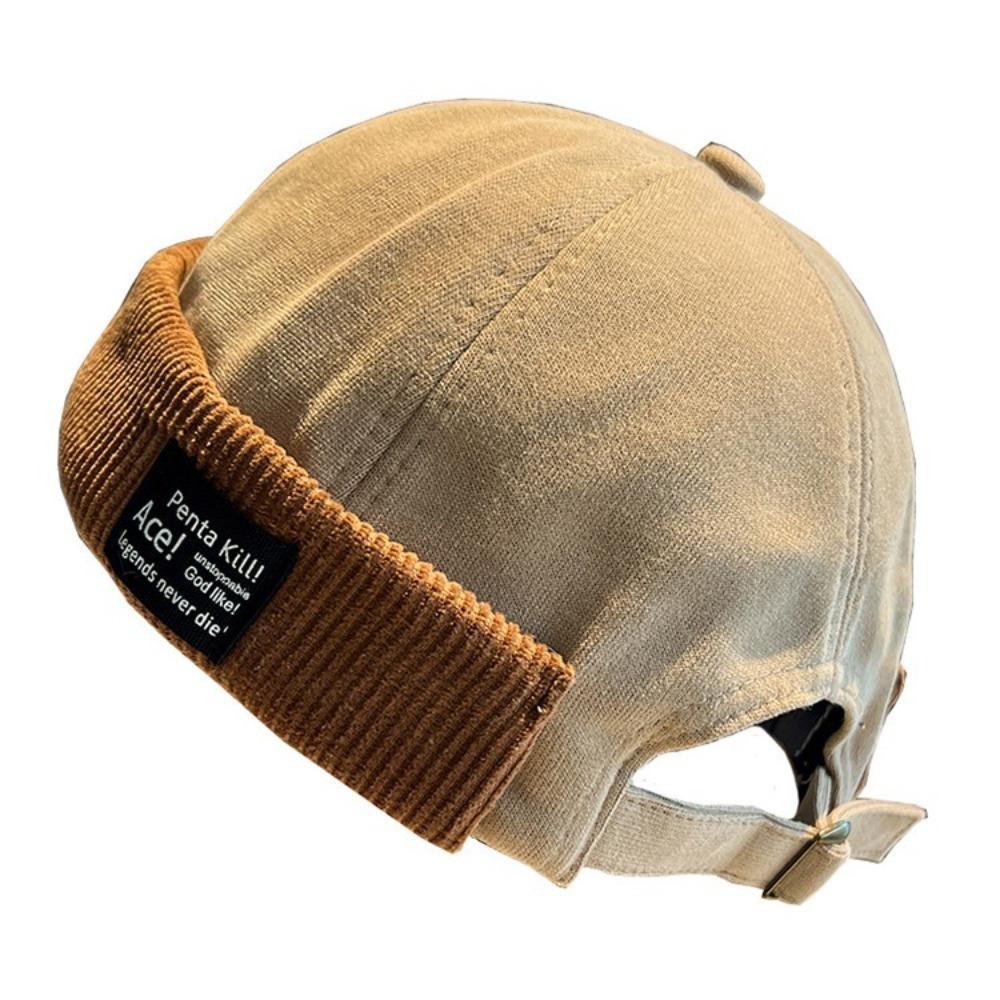 Corduroy Beanies Bonnet Retro Brimless Hat Fashion Sailor Cap Outdoor