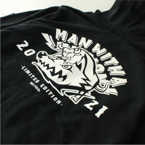 MAN WITH A MISSION 2021 New Year's Sale Merchandise: Zodiac Logo Hoodie (Arch Version), Black X White, Size L