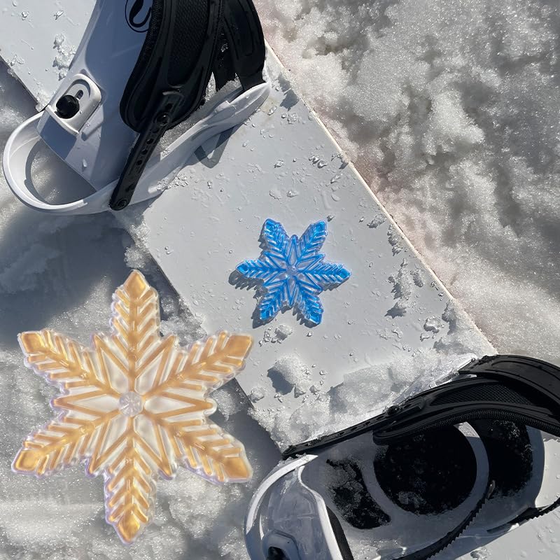 Snowboard Deck Pad Anti-Slip Snowflake Snow Crystal Strong Adhesive (White