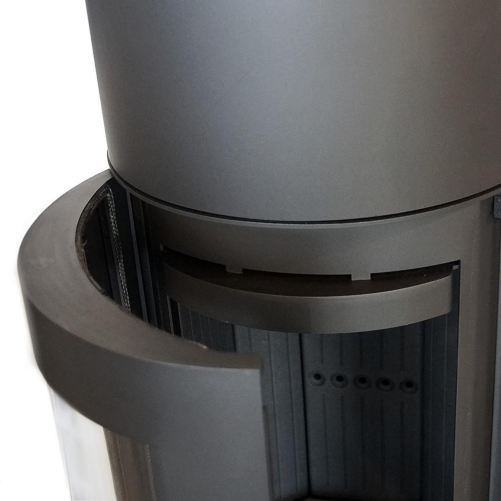 Wood Burning Steel Stove KRATKI ANTARES Ø 150 10 kW Black Thermotec Lining
