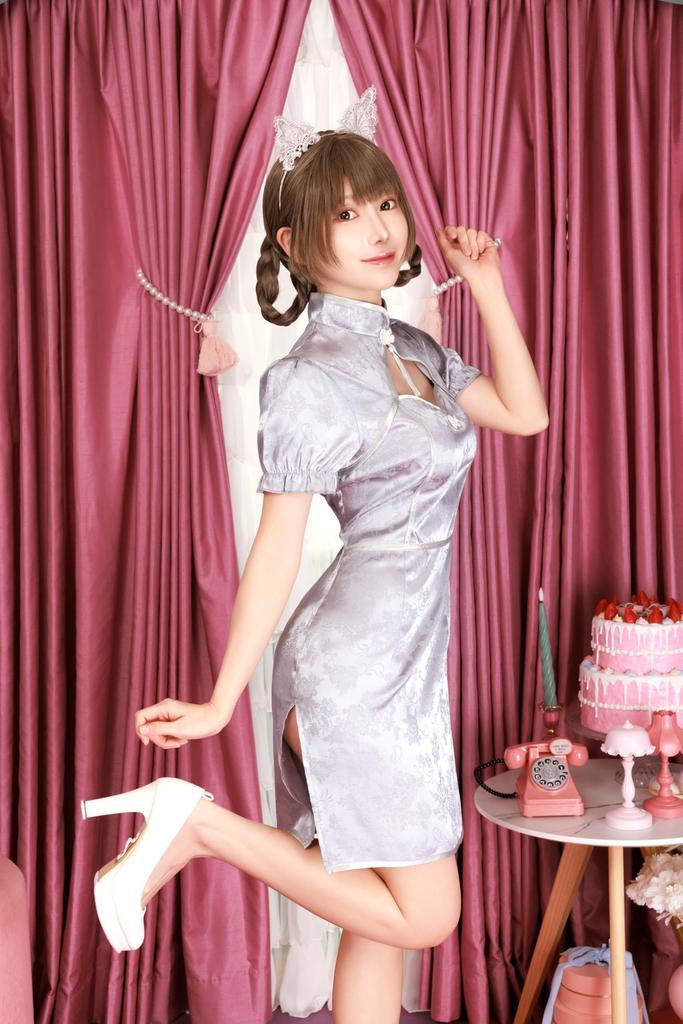 Macaron Cat Cosplay Gray China Gray [Clear Stone] Women's