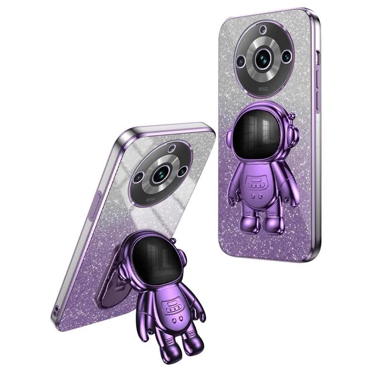 

Phone Shell for Realme 11 Pro+ 5G / 11 Pro 5G Kickstand PC+TPU Case Electroplating Phone Cover