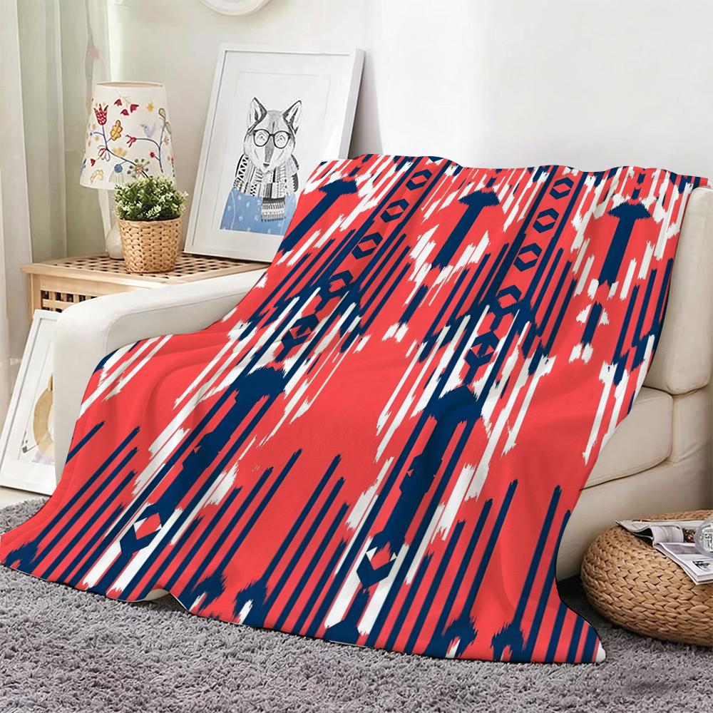 Realistic Line Art Russian Shading Throw Lightweight 240G Flannel Blanket Soft Skin-Friendly For Summer Cooling