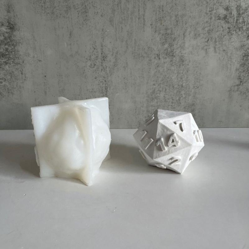 Dices Candle Molds Polyhedral Dices Silicone Moulds Epoxys Resins Mould Handmade DIY Candle Castings Molds Decorations