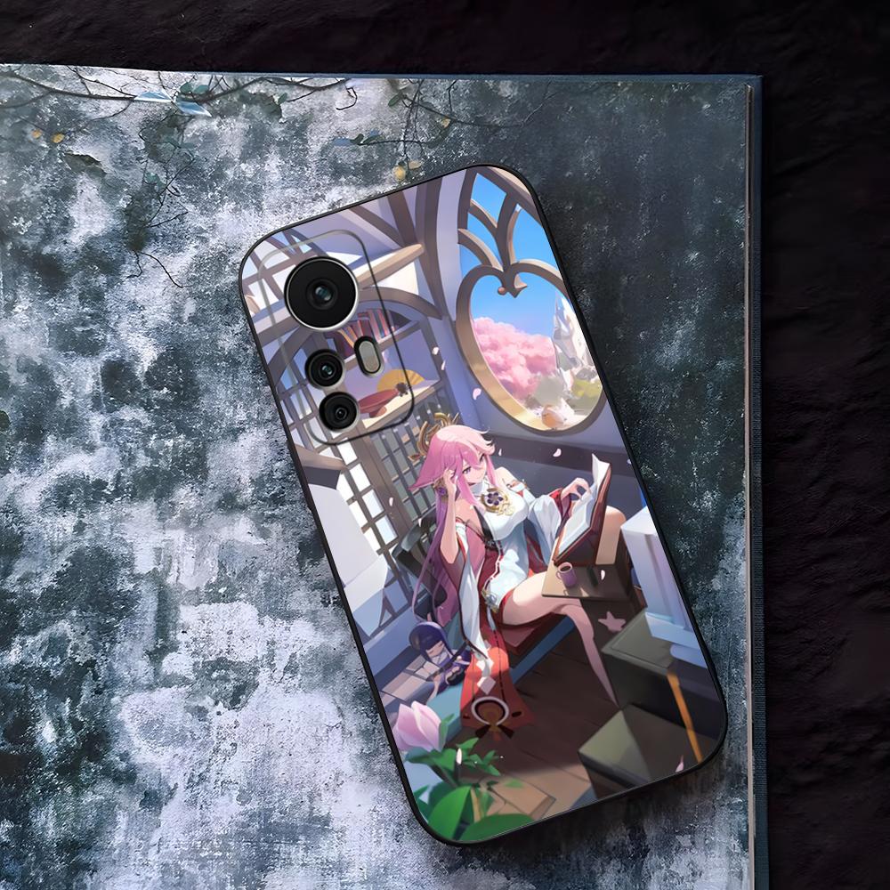 

Yae Miko Genshin Impact Phone Case for Xiaomi 14 12 11T 13 Lite Ultra Redmi Note 12 10 Pro POCO F4 F5 X5 Pro Shell Coque Redmi Note 13 5G