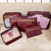 6 teile/satz Reisegepäck Koffer Organizer Aufbewahrungstasche Set Aufbewahrungsorganisator für Reisen Wasserdichte Staubdichte Reisetaschen
