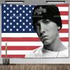 Amerikanischer Rap-Gott Hip-Hop-Musikflagge Eminem Wandteppiche Wandbehang Meme-Wandteppich Kunst Ästhetische Raumdekoration Schlafzimmer-Wandbehänge