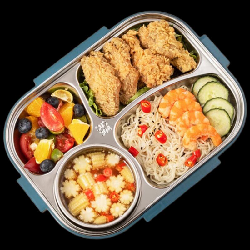 

Mei Chu 304 Stainless Steel 4-Compartment Insulated Lunch Box Set