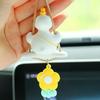 Automobile Pendant Duck Shape Decorative Key Pendant with Lanyard Auto Hanging Ornament Car Interior Decor