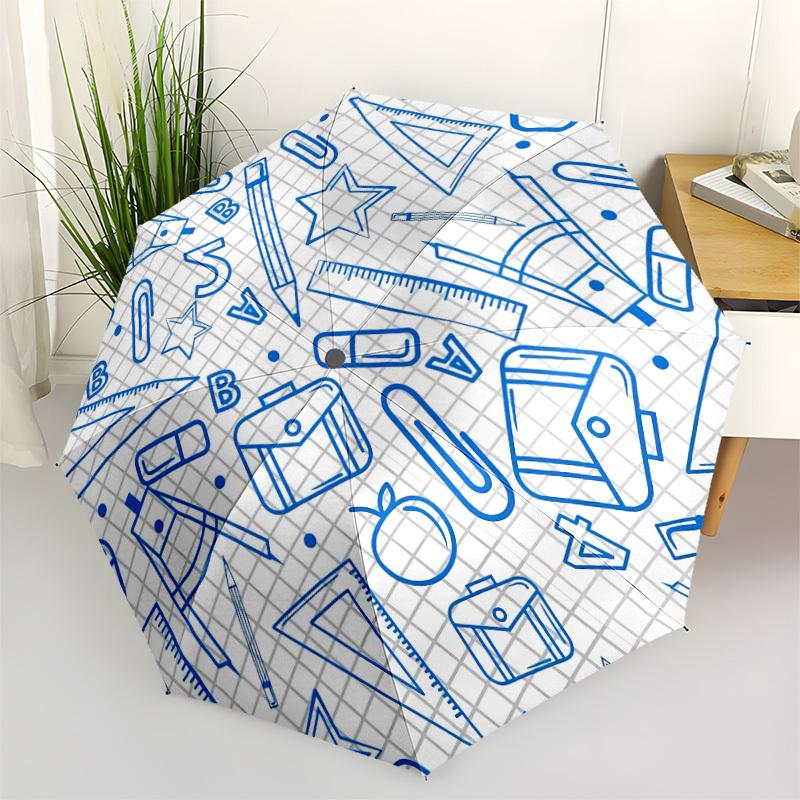 1pc Stationery School Automatic Open/Close Umbrella Compact Folding Umbrella, All-Season Portable Umbrella for Women/Men F1124330