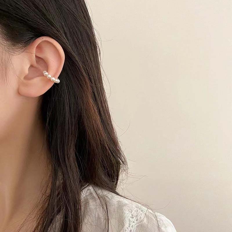 Sweet C-Shaped Pearl Earrings, Niche Style Earrings, Ear Bone Clip, A Pair Of Versatile Earrings