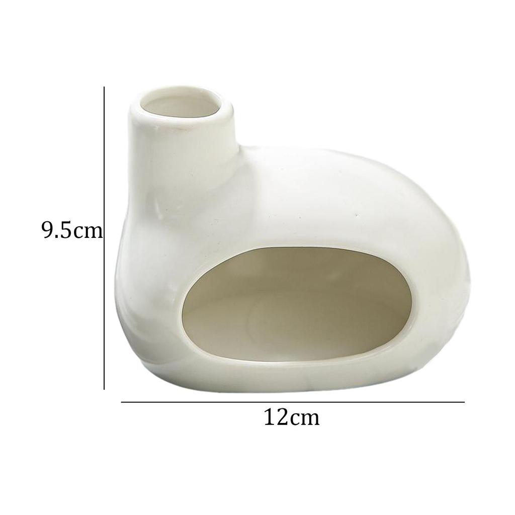 Ceramic Censer Ash Catcher Gift Cone Incense Burner Palo Santo Holder for Office Dining Room Farmhouse Fireplace Living Room