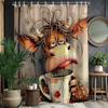 Funny Dogs Playing Poker Shower Curtain,Vintage Dog Art Waterproof Polyester Fabric Bath Curtain,Humorous Bathroom Decor for