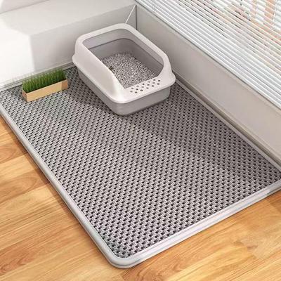 Extra Large Anti-Splash Double Layer Cat Litter Mat with Leak Control