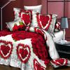 Elegant 3d Flower Design Duvet Cover Set Featuring Comfortable Bedding Essentials