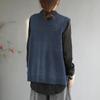 Knitted Cardigan Vest Women's Spring and Autumn Literature and Art Retro Loose All-match Wool Vest Vest Jacket Top