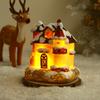 Christmas decoration resin luminous small house micro landscape European style ornaments Christmas creative Christmas gifts