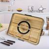 Portable Cheese Plate With Acrylic Lid,Safety Lock Reusable Flip Tray,Handle Serving Board For Cheese Snack, Party Picnic Holiday, Raw And Cooked Food