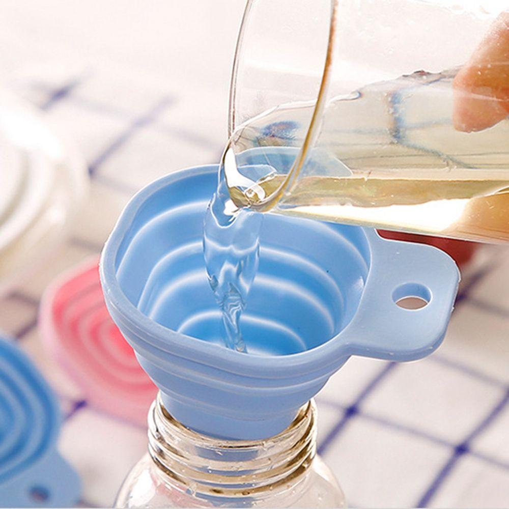 Utensils Collapsible Telescopic Silicone Funnel Liquid Dispensing Funnel Hopper Kitchen Tool