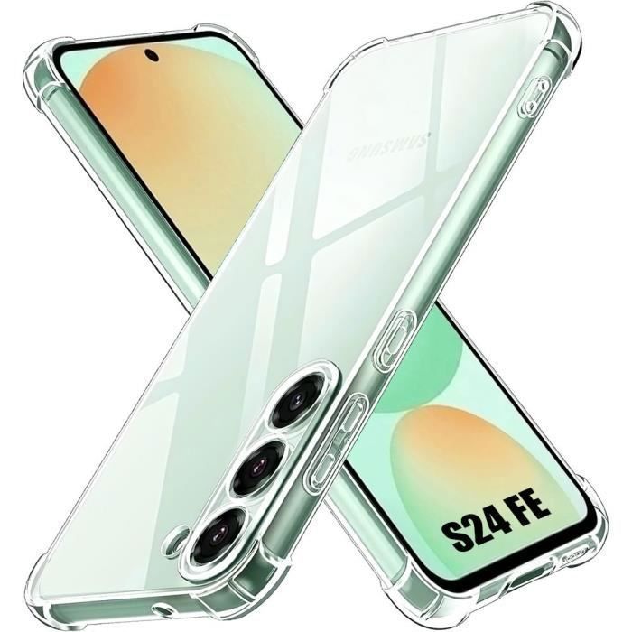 Coque de protection - BOOLING - pour Samsung Galaxy S24 FE - Silicone Antichoc - Transparent - Coins Renforcés