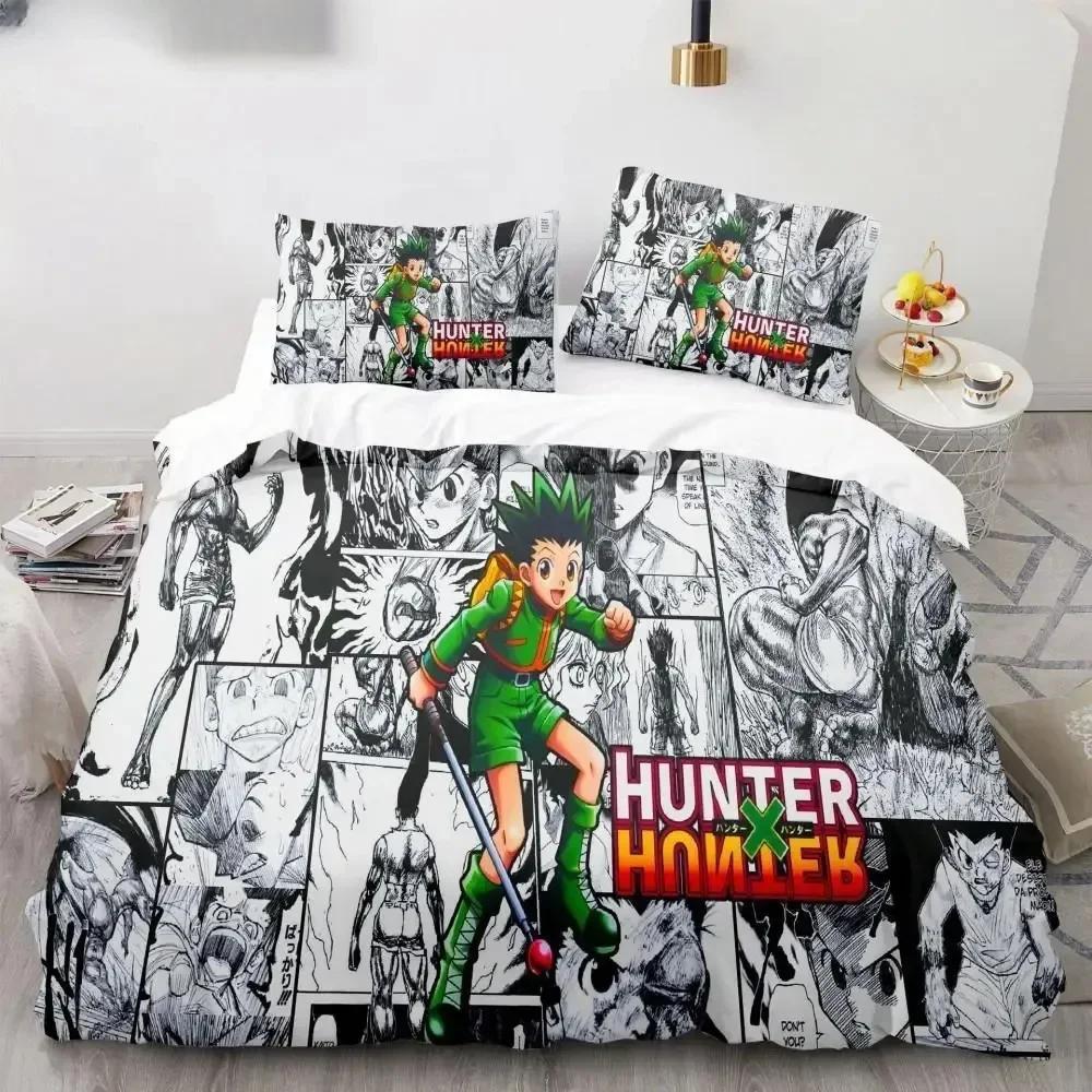 Japan Anime Hunter X Hunter Biscuit Krueger Printed Bed Set Duvet Cover Bedding Set Linen Sheet Quilt Cover Full Queen King Size