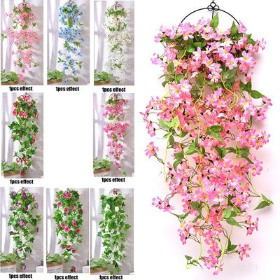 Artificial Hanging Vine DIY Fake Morning Glory Garden
