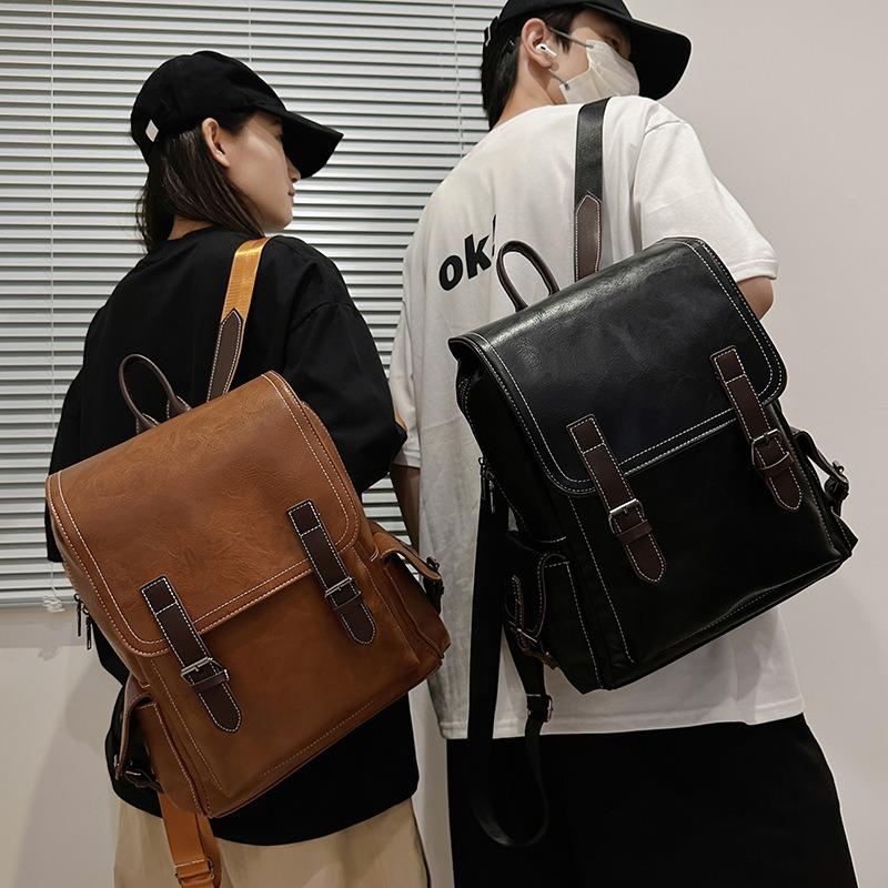 Rucsacuri retro la modă pentru bărbați, rucsacuri pentru bărbați și femei, ghiozdane studențești, genți de călătorie, rucsacuri din PU