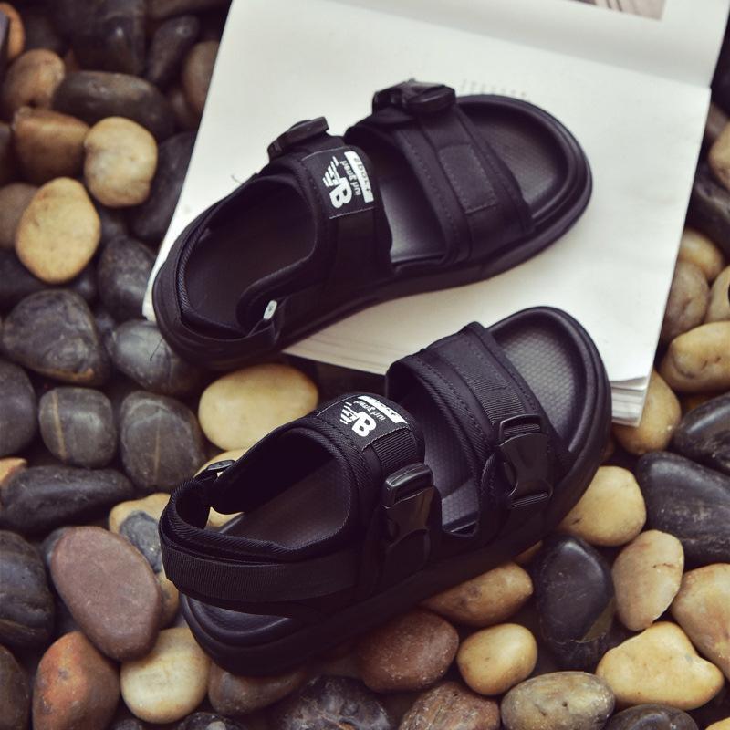 Korean Ulzzang Platform Sandals Women's Harajuku Versatile Couple Beach Shoes Flat Large Size