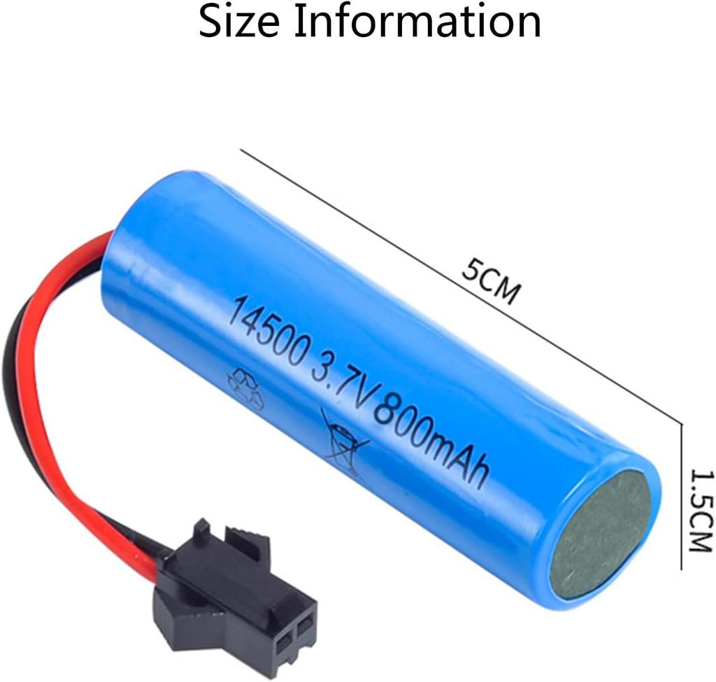 3,7 V 800 mAh Hochleistungs-LiPo-Akku mit SM-2P-Stecker – Kompatibel mit RC-Modellen C2 und D828 – Wiederaufladbar und umweltfreundlich