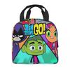 Teens Titans Go Beast Boy Sacs à déjeuner isothermes Boîte de rangement pour aliments Glacière portable Boîtes à lunch thermiques pour le voyage