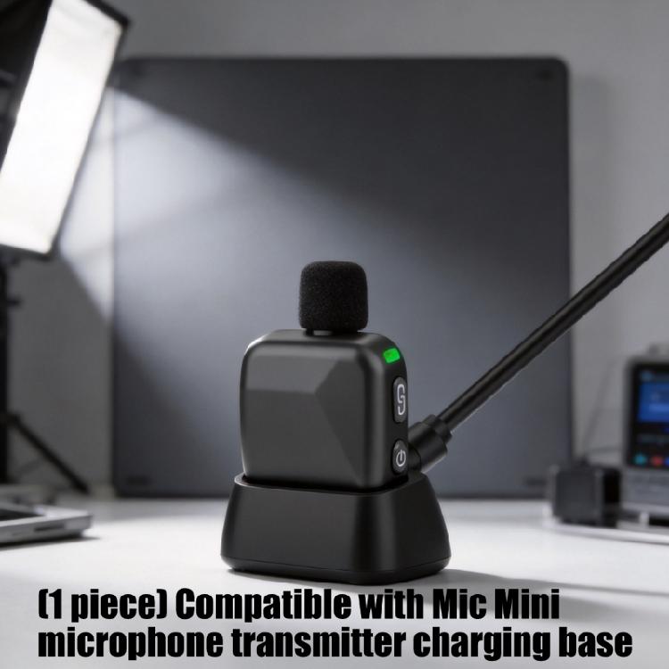 Travel Wireless Microphone Transmitter Charging Dock for Mic Mini Magnetic Drop In Desk Base for Daily Table Charging, Storage Support, and Spare Use