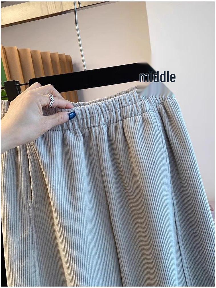 Premium Velvet Wide-Leg Cropped Pants for Women - Autumn/Winter 2026 New, Loose, Versatile, and Trendy