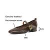 Fashion NEW Spring/Autumn Women Pumps Genuine Leather Shoes for Women Round Toe Chunky Heel Shoes Concise Metal Buckle Mary Jane Shoes