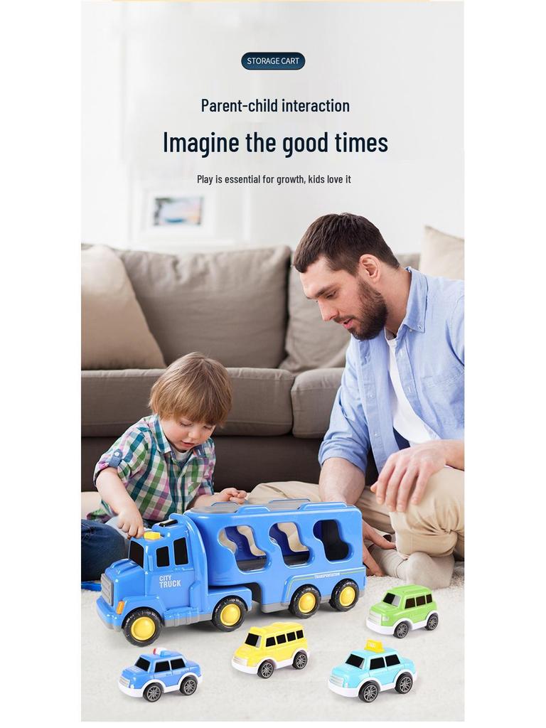 Cross-border Engineering Vehicle: Musical Inertial Fire Truck Toy for Kids