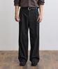 ASP Striped Single-Pleat Wide Slacks - Black