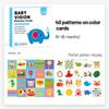 1PACK Black and White Card 0-3 Months Baby Black and White Card Early Education Card Visual Stimulation Card Baby Color Card English
