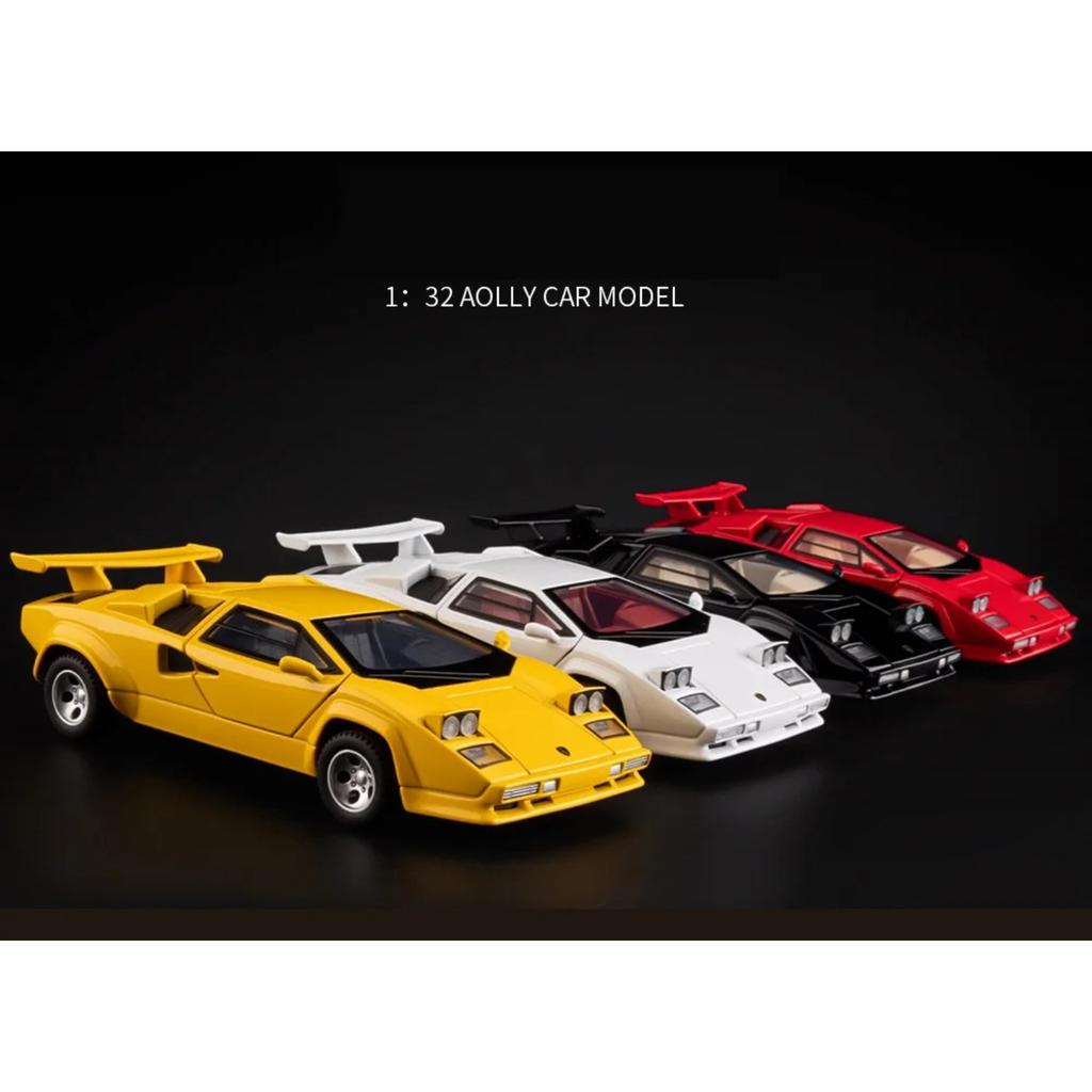 1/32 Lamborghini Countach LP5000s Legierung Sportwagen Modell Diecast Metall Rennwagen Fahrzeuge Modell Sound und Licht Simulation Kinderspielzeug Geschenk