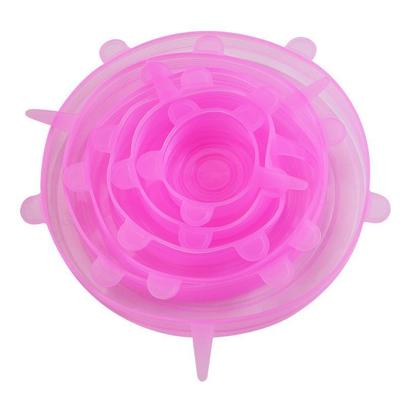 Six-piece Smiley Silicone Stretch Bowl Covers for Fresh-Keeping & Dustproof Sealing
