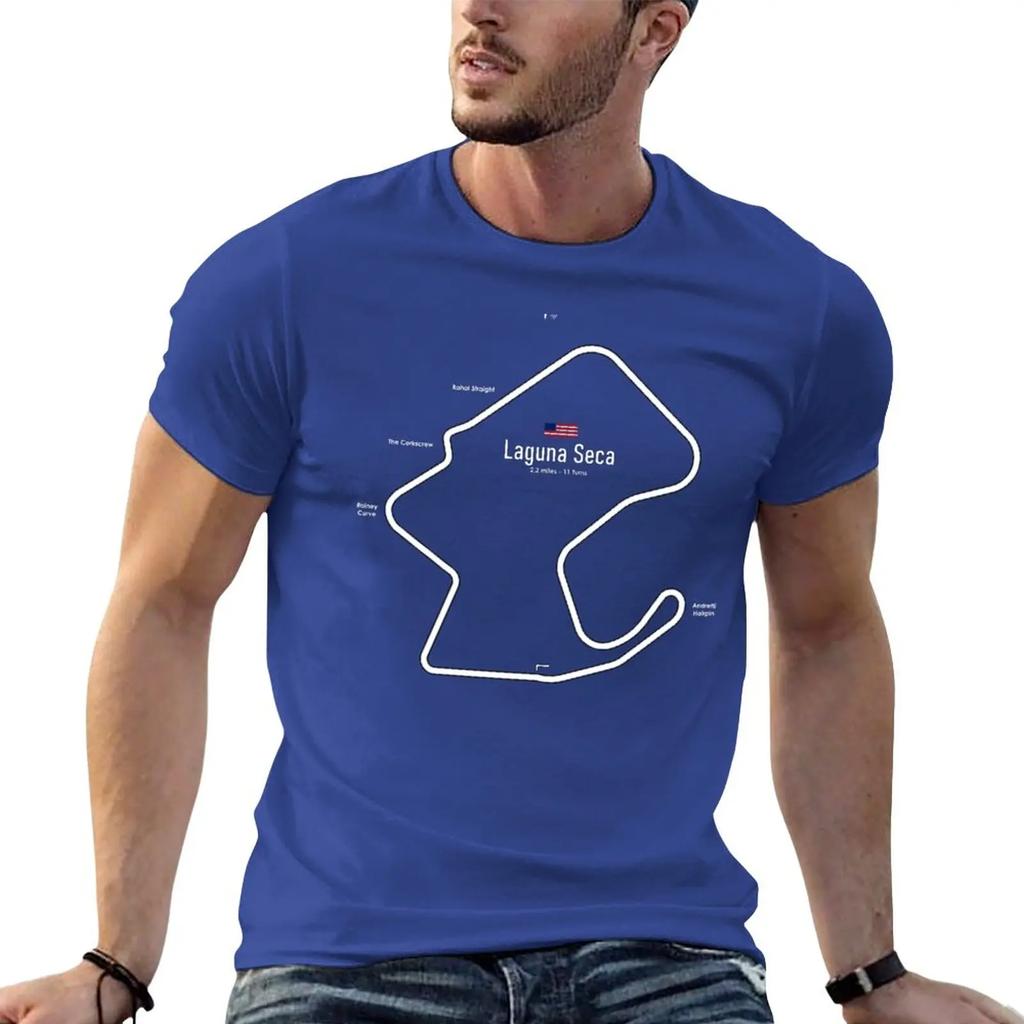 Neues Laguna Seca T-Shirt Vintage Kleidung Kurzarm-T-Shirt Kurzarm Anime T-Shirt Herren Große T-Shirts