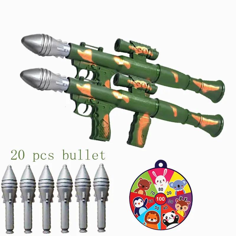 Kinder Weichkugel Schaumstoffpistole Spielzeug Militärischer Raketenwerfer mit Kugeln für Jungen Kinder Outdoor Spiele Geschenke