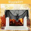 Decorative Black Lace Spider Web Bat Cover For Halloween Fireplace Decor