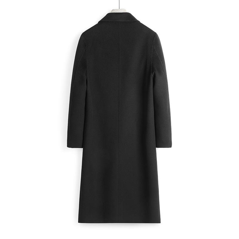 Double-sided 100% Wool Double-sided Woolen Coat Long High-end Nizi Coat Men's Over-the-knee Wool Coat