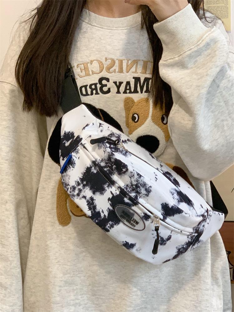 Women's Tie-Dye One-Shoulder Bag: Trendy, Versatile, Summer Waist & Cycling Bag