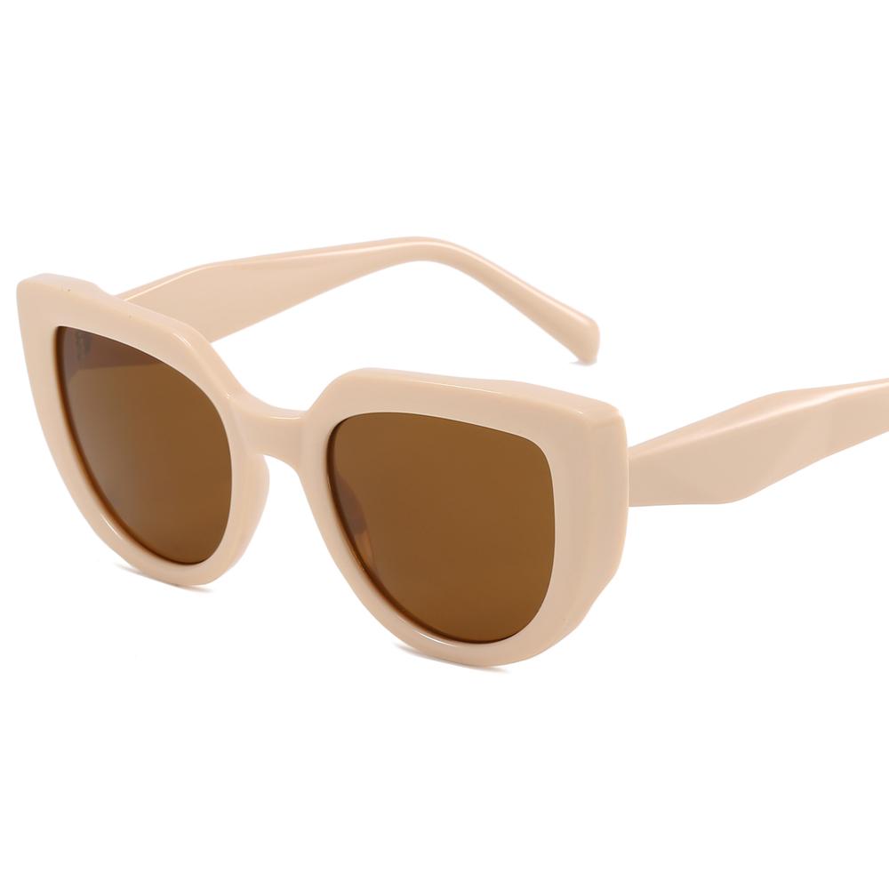 2023 Designer Sunglasses for Women Luxury Brand Cat Eye Frame in Red Unique Trendy PC Material Sun Glasses