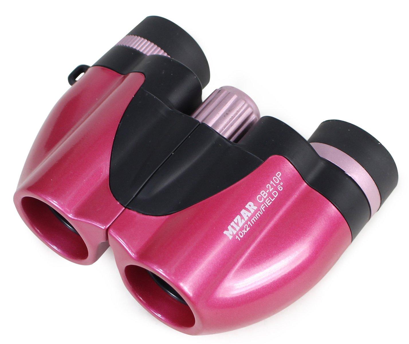 

Бінокль MIZAR 10x 21 мм з апертурою Porro Prism Compact Wine Red (Mizar Tech) CB-210P вина червоного кольору